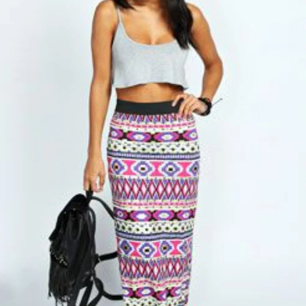 Pretty XL boho Navajo skirt in the softest, comfiest style. - Picture 7 of 10